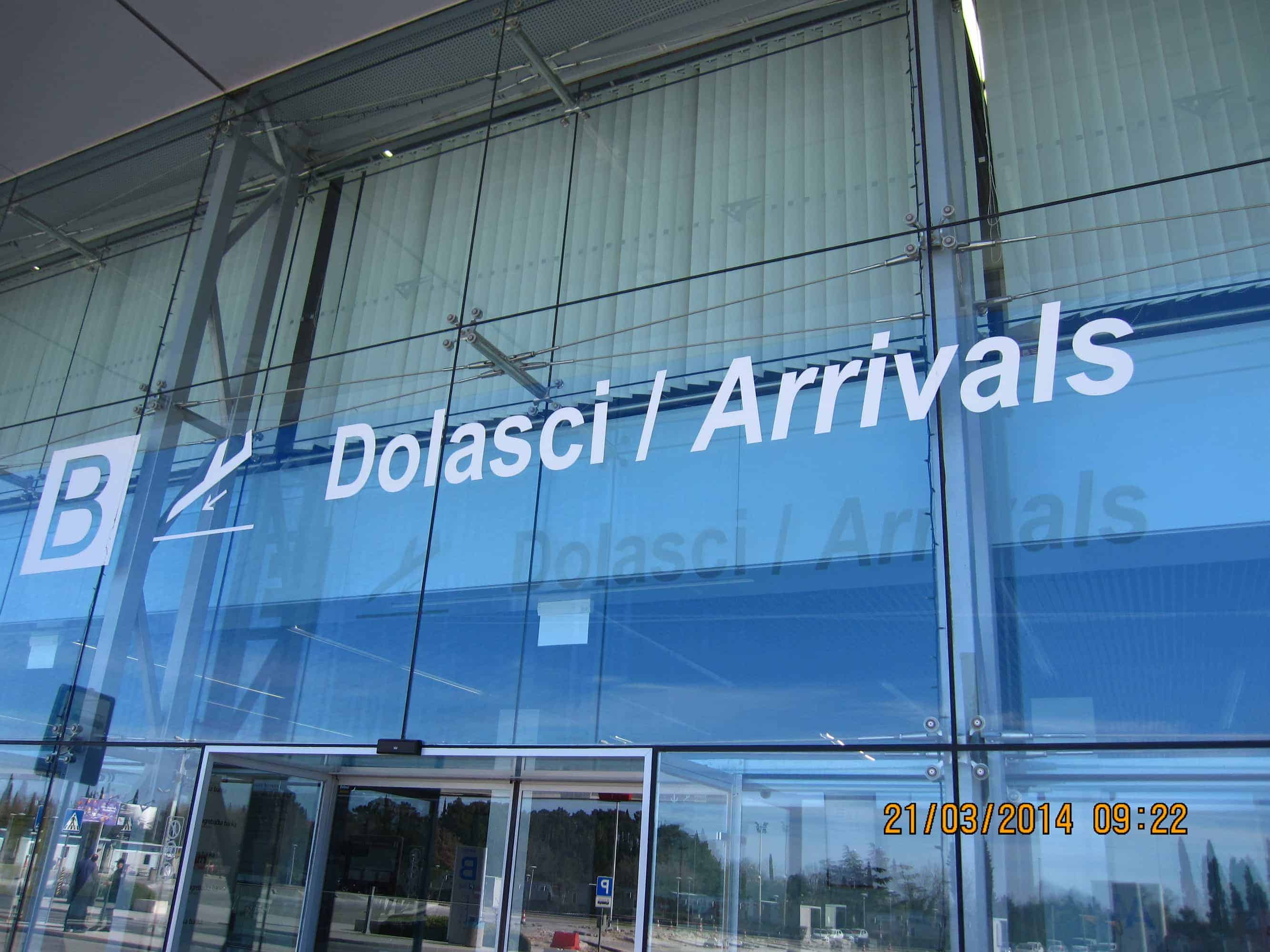 Dubrovnik airport arrivals